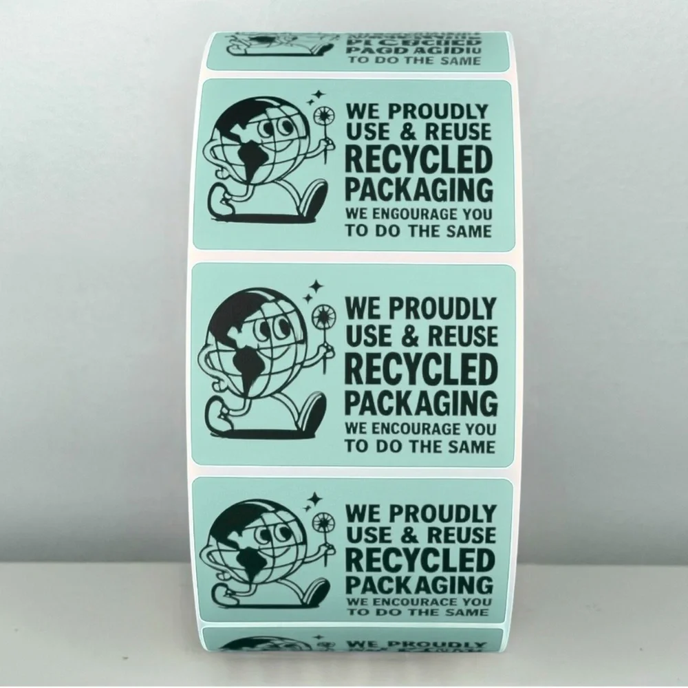 Recycled Packaging Stickers – Eco Friendly Labels for Shipping and Orders